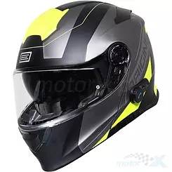 Kask szczękowy z intercomem Delta BT Spike Fluo Yellow Black