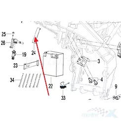 Guma mocująca Keeway RKF 125 96004W020010