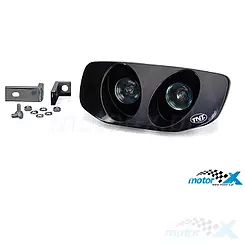 Reflektor przedni TNT Double, czarny, Typhoon 50 01-08 / Storm 50