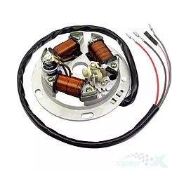 Stator iskrownik, stojan alternatora, 12V, platynki, Simson S51 / SR 50
