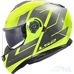 Kask szczękowy LS2 FF908 Strobe II Code Żółty Fluo-Szary
