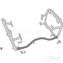 Stelaż kufrów bocznych Kappa monokey cam-side, pod kufry KFR KFORCE ALU, Suzuki DL 1000 V-Strom