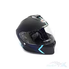 Kask motocyklowy Vcan V151 Faster Matowy Czarno-Niebieski