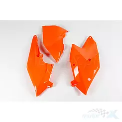 Osłony tylne górne komplet pomarańczowe fluo UFO Plast KTM SX / SX-F / EXC / EXC-F 16-19
