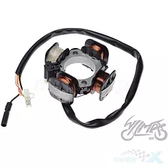 Stator iskrownik, stojan alternatora, 4 cewki, kostka 2 piny, 3 przewody TGB Morini 50 AC 2T D1E41QMB