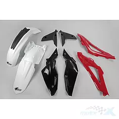 Zestaw osłon nadwozia biało-czerwono-czarny UFO Plast Husqvarna TC 125 / 250 09-10