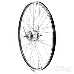 Felga tylna, koło rowerowe 26", O/AG Motors, (1), czarno-srebrna, Shimano NEXUS-7