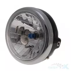 Lampa uniwersalna przednia 158mm H6 12V czarna mocowanie boczne