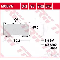 Klocki hamulcowe Sinter Road/Track KH347 TRW Lucas MCB737SRT