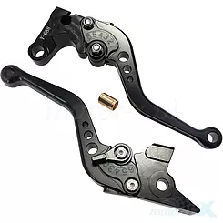Dźwignia hamulca i dźwignia sprzęgła komplet, regulowane, Moretti Parts, Yamaha FZ1 Fazer / FZ8 / MT07 / MT09 / XJ6 / XSR