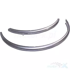 Błotnik rowerowy, 2 sztuki, na koła 28 cale, szerokość 45mm, srebrny L-680/1185