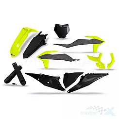 Zestaw osłon nadwozia szaro-czarno-żółty fluo UFO Plast KTM SX / SX-F 