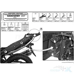 Stelaż kufra centralnego Kappa Suzuki GSF 650 BANDIT/S bez płyty
