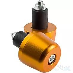 Końcówki kierownicy, guma mocująca 17mm, złote, 2 sztuki, drugi gatunek, WM Motor
