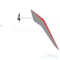 Naklejka przednia górna prawa Keeway RKF 125 05522U32WF00