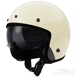 Kask otwarty z blendą, bez szyby, LS2 OF601 BOB II Kremowy