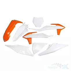 Zestaw osłon nadwozia biało-pomarańczowe UFO Plast KTM SX / SX-F 