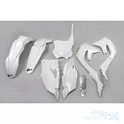 Zestaw osłon nadwozia biały UFO Plast Kawasaki KXF 250 / 450 