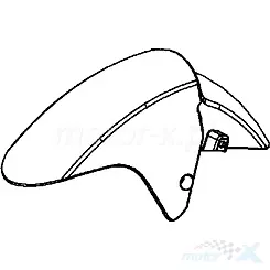 Błotnik przedni jasny szary metalik HKP Kymco Agility City