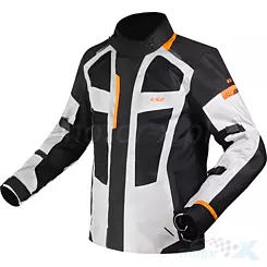 Kurtka motocyklowa męska, całoroczna, wiosna, lato, jesień, zima, LS2 Scout Man Black Grey Orange