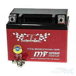 Akumulator żelowy WM Motor WTX4L-BS ( YTX4L-BS) 12V 4Ah 114x71x86mm 50CCA