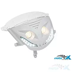 Reflektor przedni DMP XR8, biały, Piaggio Zip Cat / Zip 4T / Zip SP 2 / Zip 100