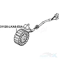 Stator iskrownik, stojan alternatora, d406 Kymco MXU / UXV