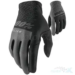 Rękawice motocyklowe offroad, szaro-czarne, 100 Percent (100%) Celium