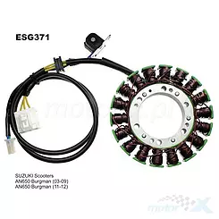 Stator iskrownik, stojan alternatora, uzwojenie alternatora, Electrosport SUZUKI AN 650 BURGMAN (03-12)