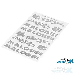 Naklejki Malossi Mini V3, srebrne, zestaw 110x168mm