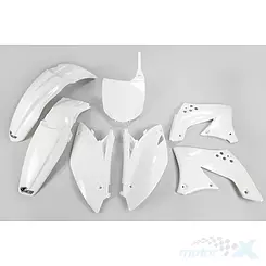 Zestaw osłon nadwozia biały UFO Plast Kawasaki KXF 450 09-11