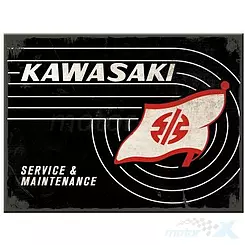 Magnes 6x8cm Kawasaki Tank Logo Nostalgic Art 14382