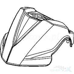 Osłona kierownicy górna ciemny szary J3P Kymco Maxxer 300