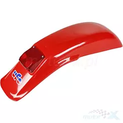 Błotnik tylny, uniwersalny, vintage, czerwony z światłem, UFO Plast ME08027B