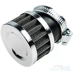Filtr powietrza stożkowy 38mm 0° chrom mały