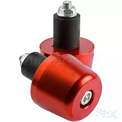 Końcówki kierownicy, guma mocująca 17mm - do kierownicy 22mm, czerwone, 2 sztuki, WM Motor