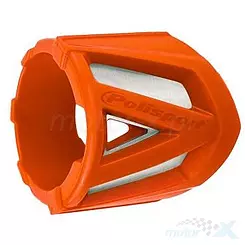 Osłona tłumika uniwersalna, średnica 30-40cm, pomarańczowa, Polisport