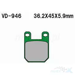 Klocki hamulcowe 36x45x6mm S11 Transworld
