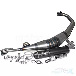 Wydech Yasuni R1 Max Aluminium Black, Aprilia MX, RX / Beta RR / Peugeot XPS, XP6 / Rieju MRT, MRX / Yamaha DTR (E)