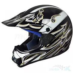 Kask offroad Awina TN8686 czarno-złoty