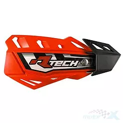 Osłony dłoni uniwersalne, handbary, pomarańczowy neon, 2 rodzaje mocowań do kierownicy i manetek, Racetech FLX CROSS/ENDURO KITPMFLAN00