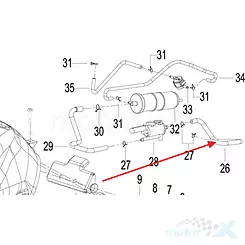 Przewód paliwowy Keeway RKF 125 49923L430000