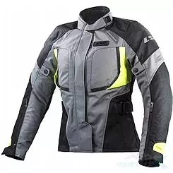 Kurtka motocyklowa damska, wodoodporna, wiosna, lato, jesień, zima, LS2 Phase Lady Grey Black Yellow