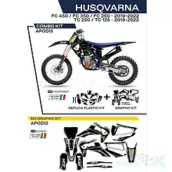 Zestaw osłon nadwozia czarny UFO Plast Husqvarna TC / FC