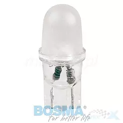 Żarówka W2.1x9.5d 12V LED T10 niebieska matowa BOSMA BLISTER