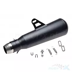 Tłumik, wydech uniwersalny, czarny, WM Motor