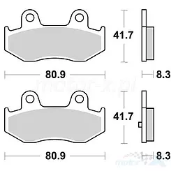 Klocki hamulcowe ceramiczne SBS Ceramic Street 781HF