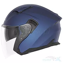 Kask otwarty Jet z blendą Nox N130 Solid Niebieski Mat