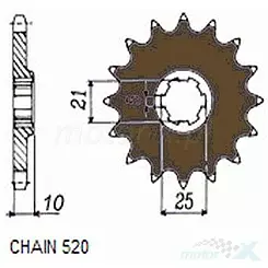 Zębatka przednia Sunstar  SUNF384  15 zębów