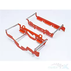 Osłona chłodnicy aluminiowa, model Light, pomarańczowa, do motocykla z wentylatorem, CrossPro